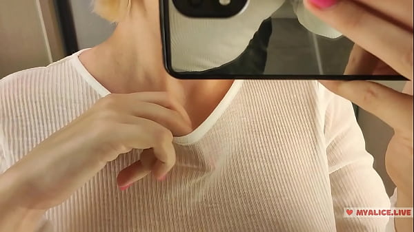 Risky Masturbation In The Fitting Room. What Happens If I Get Caught Public Dildo Fucking