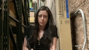 Using a  store monitor to get myself off at work