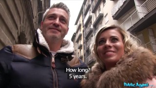 Public Agent – Naughty wife FUCKED in hotel room while husband waits outside