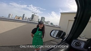 Starbucks worker gets fucked by customer