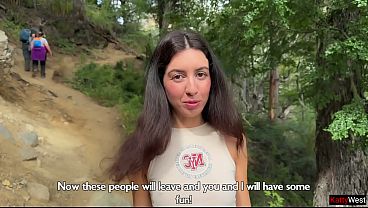 A fellow traveler offers to suck and fuck on a hike to make it more fun – Public Risky Sex Cumwalk