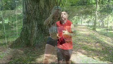 I fucked my stepbrother in a public park after working out, and he came all over my mouth!