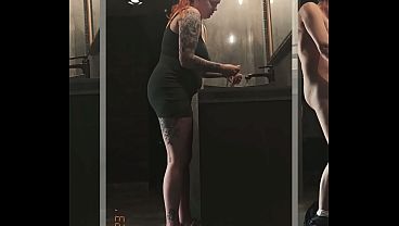 A camera in a public restroom catches a strange man fucking a girl who is washing her panties.