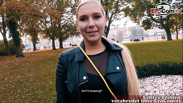 Risky Public Sex Date with german blonde teen slut