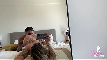 A public quickie blowjob leads to fucking petite girlfriend at home