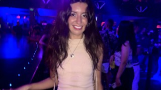 Girl allowed herself to be fucked in all holes in nightclub toilet