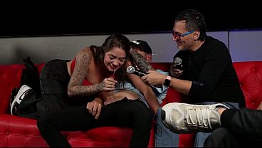 Cuckold enjoys watching his wife have sex with a stranger during a public interview – part 2 – Sebastian Puentes and Sara Blonde