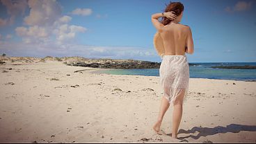 I am wearing only transparent skirt to public beach… would you notice?